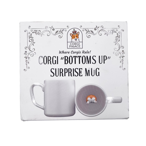 NEW Corgi Palace Corgi Bottoms Up Surprise Mug White 13 oz Coffee Tea Gifting - Picture 1 of 11